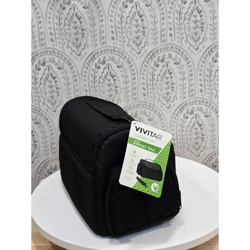 Vivitar VIV-DC-69 Large Gadget Camera Bag Black Adjustable Shoulder Strap